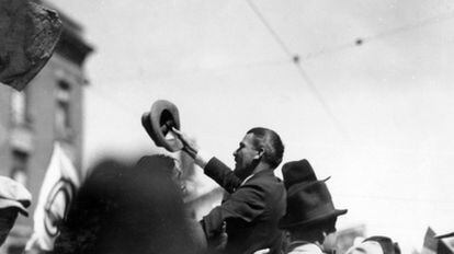 Plutarco Elías Calles durante la campaña a la presidencia de México de 1924