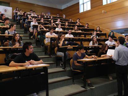 Examen de Selectividad en la Universidad Complutense, el pasado junio. 