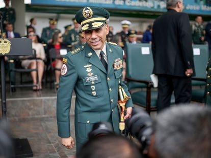 El jefe del ejército colombiano, Eduardo Enrique Zapateiro, durante una ceremonia en Bogotá, en diciembre de 2019.