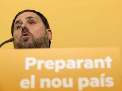 Junqueras, en el Consell Nacional de ERC.