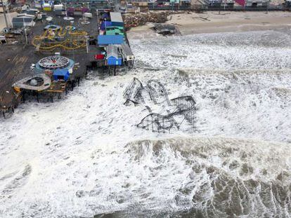 Costa de Nueva Jersey afectada por el paso de Sandy