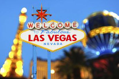 El famoso cartel de bienvenida de la ciudad de Las Vegas.