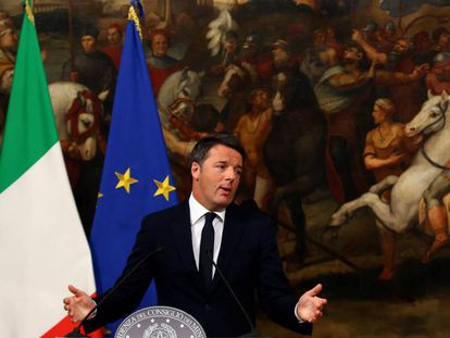 Matteo Renzi anuncia su dimisión como primer ministro de Italia.