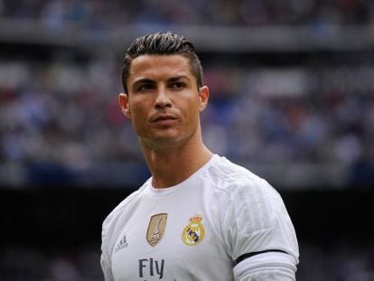 Cristiano Ronaldo durante un partido del Real Madrid.