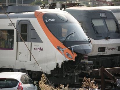 El tren que choc&oacute; en la estaci&oacute;n de Francia el pasado 28 de julio, en la zona de apartado de las instalaciones.