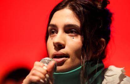 Nadia Tolokonníkova, member of the Pussy Riot, in April 2019 in Buenos Aires.