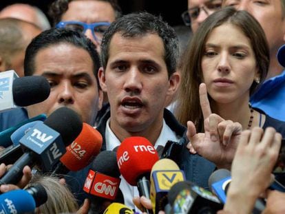 Juan Guaidó, este domingo. En vídeo, Guaidó agradece el apoyo de los países europeos pero alerta: "No tenemos mucho tiempo".