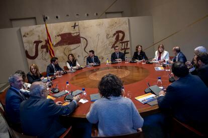 Consell Executiu en el Palau de la Generalitat, el pasado jueves en Barcelona.