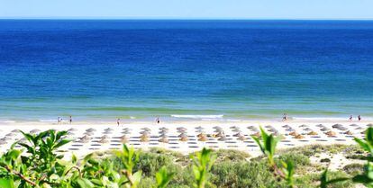 Vista de Praia Verde, una de las más bellas del Algarve.