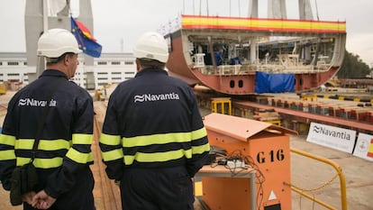 Empleado del astillero de Navantia en San Fernando (Cádiz).