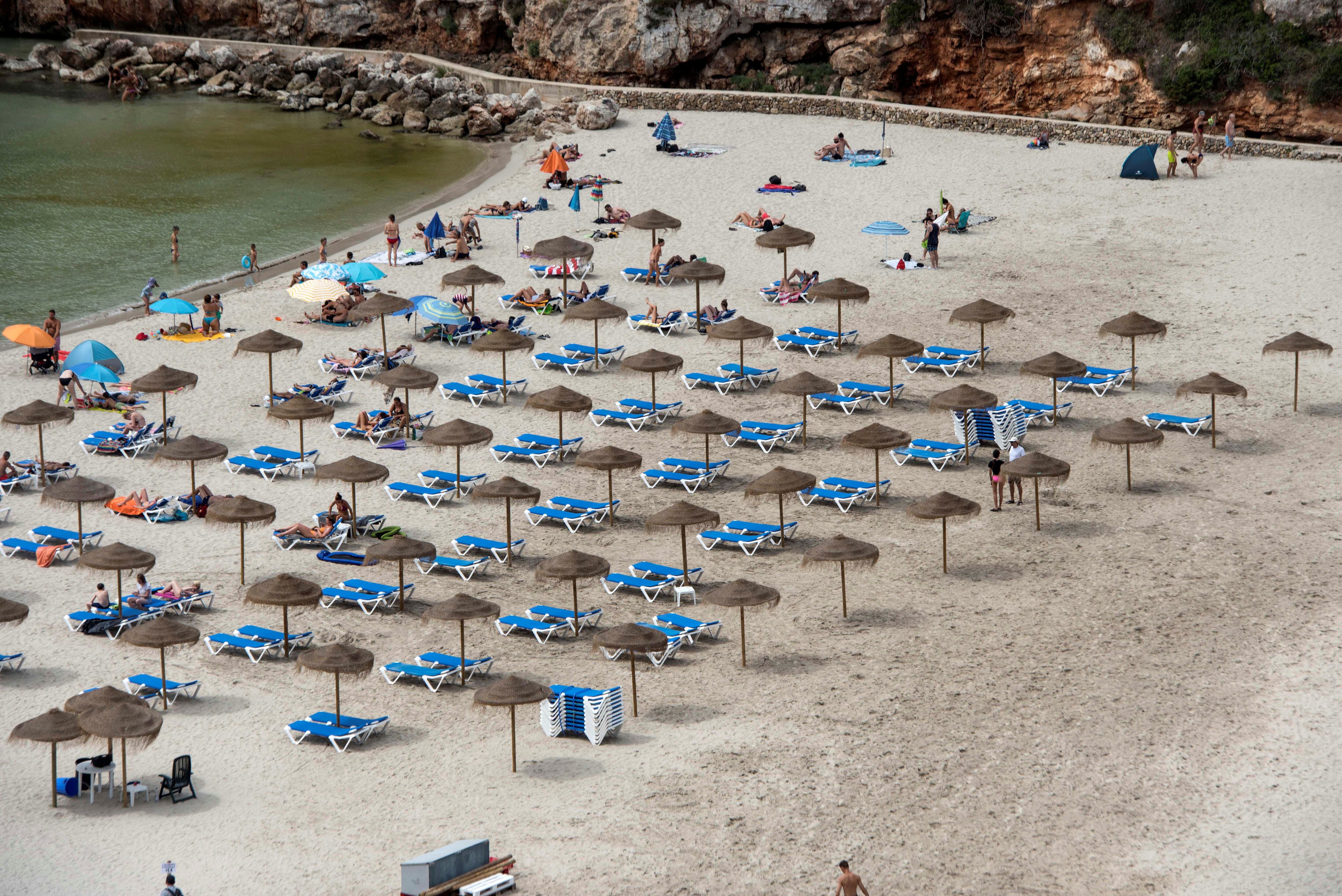 Vista de la playa de Cala en Porter de Menorca, el 29 de julio de 2023. 