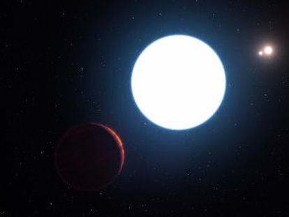 Descubierto un exoplaneta donde hay tres atardeceres al día y se completa una órbita cada 550 años, la más amplia jamás observada