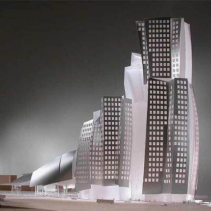 Maqueta del edificio que proyecta Frank Ghery para la Sagrera