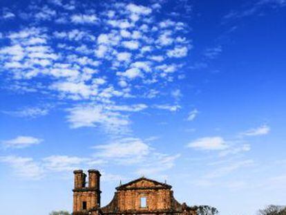 Ruinas de un palacete en Sao Miguel, al sur de Brasil. 