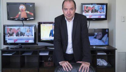 El director de TV3, Vicent Sanchis, en su despacho.