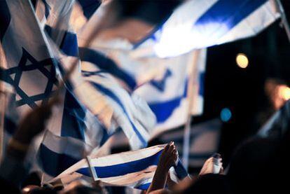 Manifestación delante del Coliseo romano para exigir la liberación de Shalit.