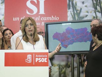 La presidenta andaluza, Susana D&iacute;az, esta ma&ntilde;ana.