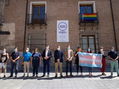 Acto en la sede de la Diputación de Valladolid con motivo del Orgullo LGBTI el pasado lunes.