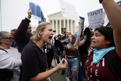 Protesta a favor del aborto, este martes en Washington.