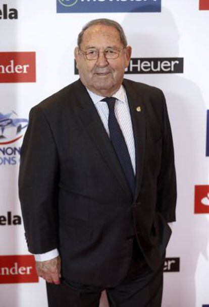 El exfutbolista y nuevo presidente de honor del Real Madrid, Paco Gento, esta semana en la gala de entrega de los Premios As.