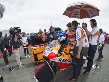 Dani Pedrosa, durante el GP de Francia