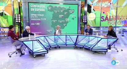 Una imagen de 'Sálvame', programa de Telecinco, este martes.