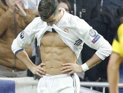 Cristiano Ronaldo, jugador del Real Madrid, durante el encuentro del mi&eacute;rcoles de la Champions League frente al Borussia Dortmund,