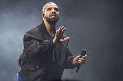 El rapero canadiense Drake, durante un concierto en Toronto en 2019.