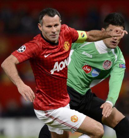 Giggs, en un partido de 'Champions' ante el Cluj.