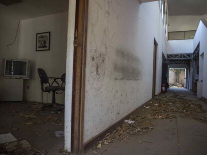 Vista actual del interior de la sede de 'Confidencial', que el régimen de Daniel Ortega asaltó y cerró en Managua en 2018.