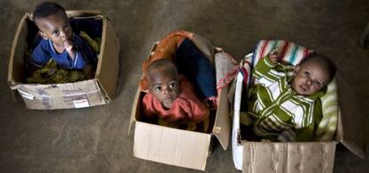 Niños de un orfanato de Bunia, al noreste de la República Democrática de Congo, en 2009.