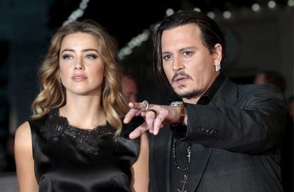 Amber Heard y Depp en la premiere de ‘Black Mass’ en octubre de 2015.