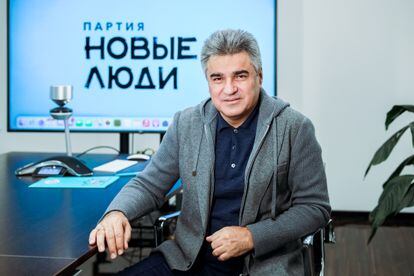Alexéi Nechaev, fundador y líder de Gente Nueva y diputado de la Duma estatal, en el cuartel general del partido en Moscú. 