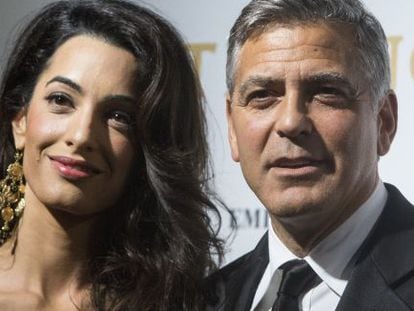 George Clooney y su Amal Alamuddin, hace dos semanas en Florencia.