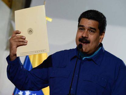 El presidente de Venezuela, Nicol&aacute;s Maduro, este mi&eacute;rcoles en Caracas.