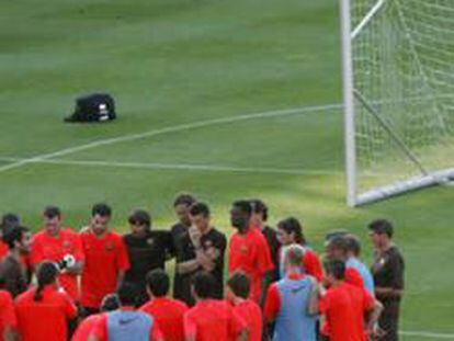 Uno de los entrenamientos del FC Barcelona, en el Miniestadi