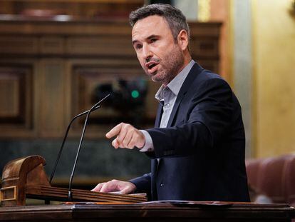 El diputado de Ciudadanos, Guillermo Díaz, interviene en el Congreso de los Diputados, este martes.