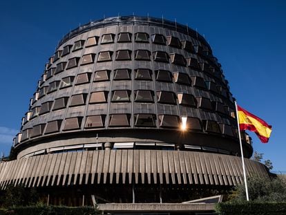 La fachada del Tribunal Constitucional en Madrid, en septiembre de 2021.