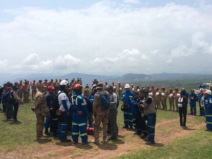 Miembros del operativo de b&uacute;squeda de Nathaly Salazar en Per&uacute;.