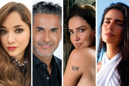Sherlyn, Raul Araiza, Celia Lora y Bárbara Regil.