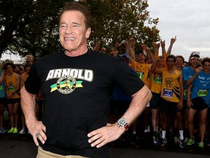 Arnold Schwarzenegger en Melbourne el pasado 18 de marzo, en una carrera solidaria dentro del Arnold Sports Festival Australia.