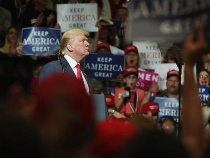 El presidente de Estados Unidos, Donald Trump, el pasado 10 de mayo en Elkhart, Indiana (EE UU). 