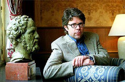 Jonathan Franzen, en Barcelona, durante la entrevista.