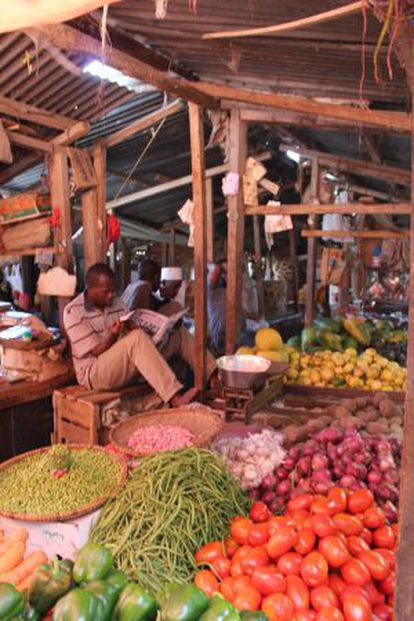 Mercado local en Tanzania.