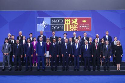 Foto de la familia de la cumbre de la OTAN, el miércoles en Madrid.