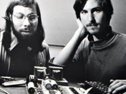 Los fundadores de Apple. Steve Jobs y Steve Wozniak.