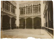 Imagen del Patio de Caja de efectivo del Banco de España en 1891.