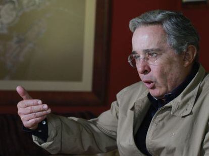 &Aacute;lvaro Uribe, en una entrevista.
