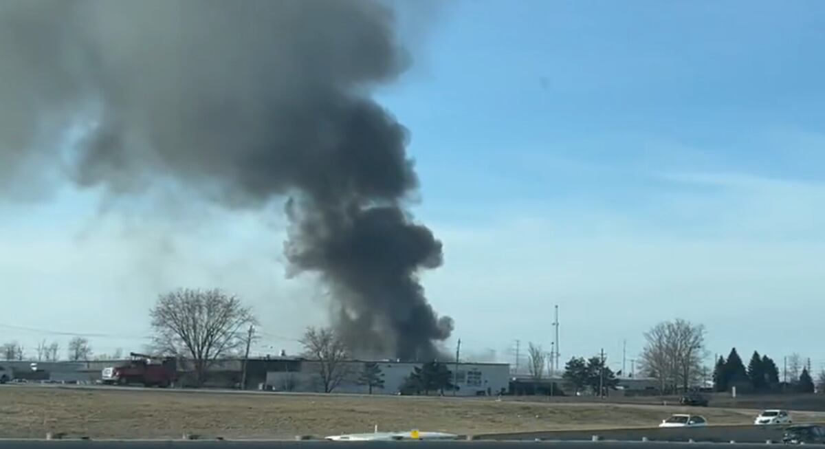 An explosion and a fire trigger the alarm at an industrial plant in