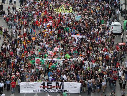 Miles de personas en la manifestaci&oacute;n de Valencia. 